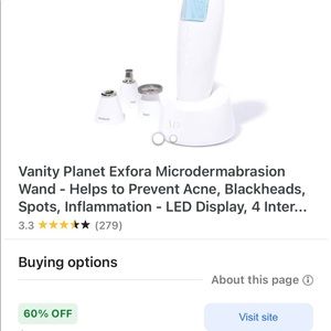 NEW Vanity Planet Exfora Microdermabrasion Wand